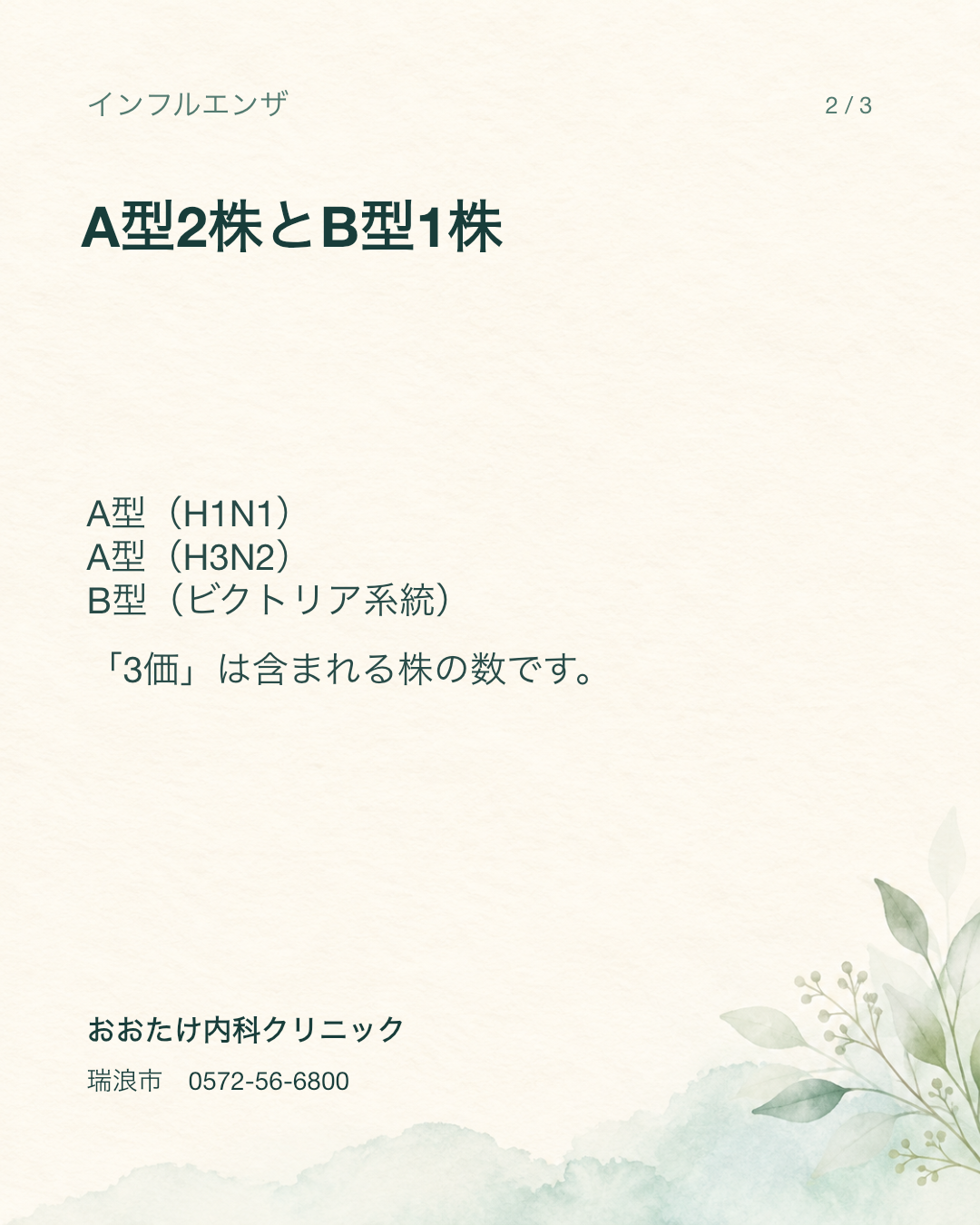 今季のインフルエンザワクチンは、どの型に対応?(2/3)